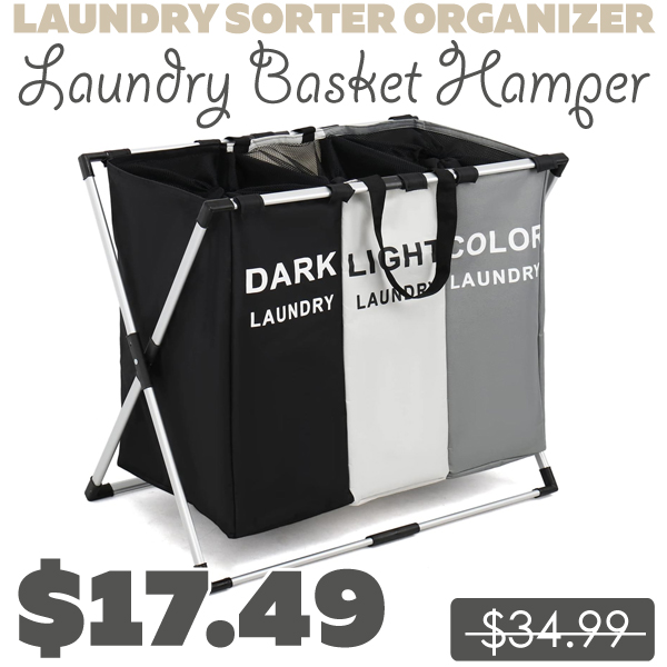 Laundry Basket Hamper Only $17.49 (Regularly $34.99)