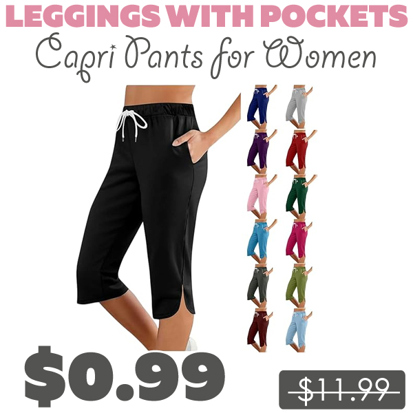 Capri Pants for Women Only $0.99 (Regularly $11.99)
