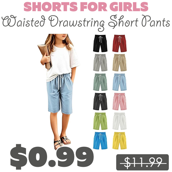 Waisted Drawstring Short Pants Only $0.99 (Regularly $11.99)