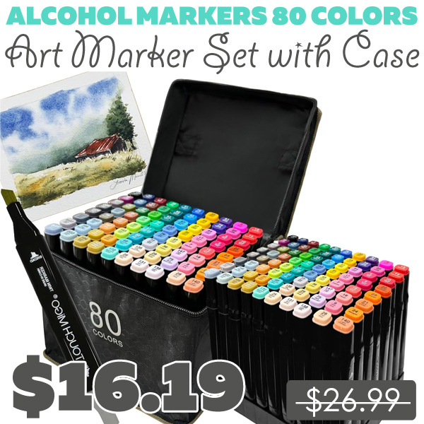 Art Marker Set with Case Only $16.19 (Regularly $26.99)
