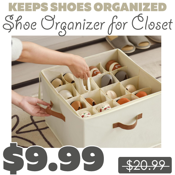 Shoe Organizer for Closet Only $9.99 (Regularly $20.99)