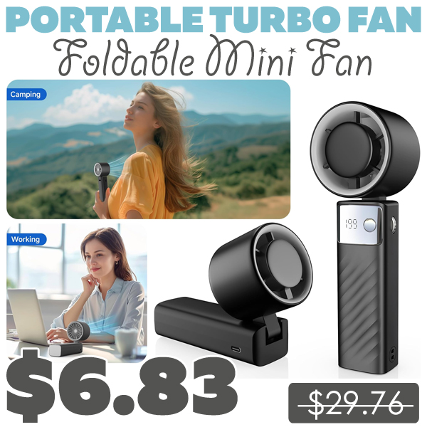Foldable Mini Fan Only $6.83 (Regularly $29.76)