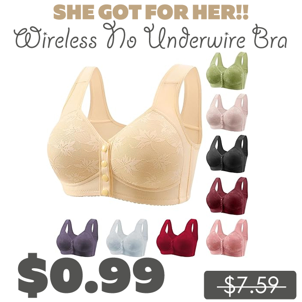 Wireless No Underwire Bra Only $0.99 (Regularly $7.59)