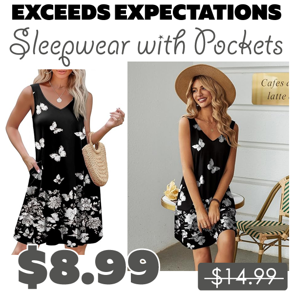 Sleepwear with Pockets Only $8.99 (Regularly $14.99)