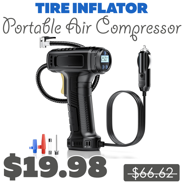 Portable Air Compressor Only $19.98 (Regularly $66.62)