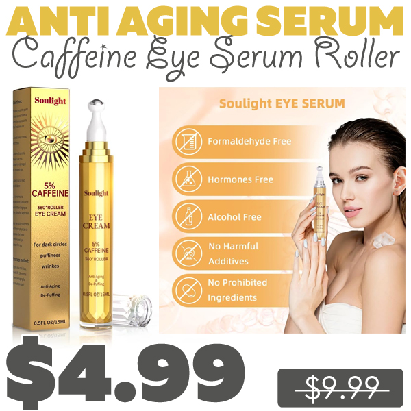 Caffeine Eye Serum Roller Only $4.99 (Regularly $9.99)