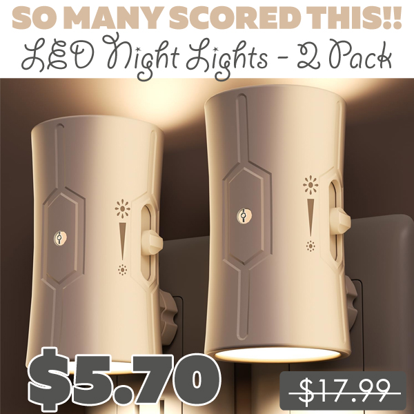 LED Night Lights - 2 Pack Only $5.70 (Regularly $17.99)