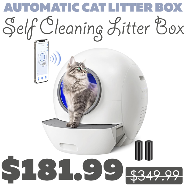 Self Cleaning Litter Box Only $181.99 (Regularly $349.99)
