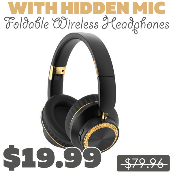 Foldable Wireless Headphones Only $19.99 (Regularly $79.96)