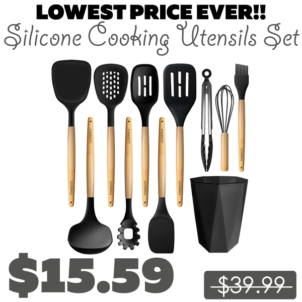 Silicone Cooking Utensils Set Only $15.59 (Regularly $39.99)