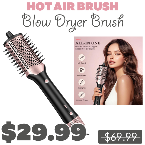 Blow Dryer Brush Only $29.99 (Regularly $69.99)