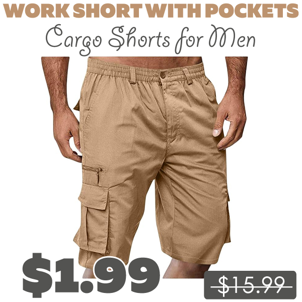 Cargo Shorts for Men Only $1.99 (Regularly $15.99)