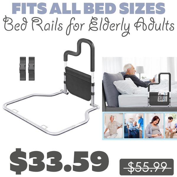 Bed Rails for Elderly Adults Only $33.59 (Regularly $55.99)