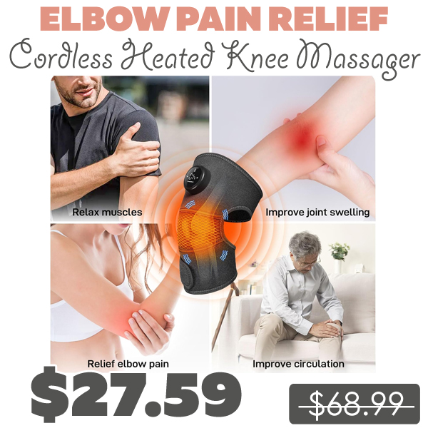 Cordless Heated Knee Massager Only $27.59 (Regularly $68.99)