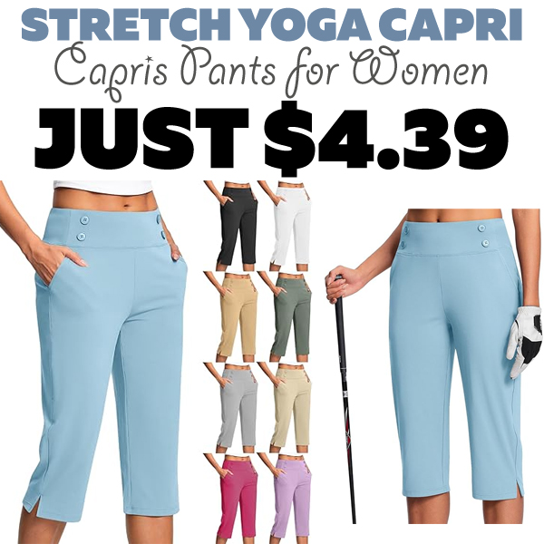 Capris Pants for Women Only $4.39 (Regularly $10.99)