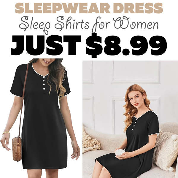 Sleep Shirts for Women Only $8.99 (Regularly $14.99)