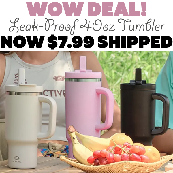 Leak-Proof 40oz Tumbler Just $7.99 on Amazon (Reg. $26)