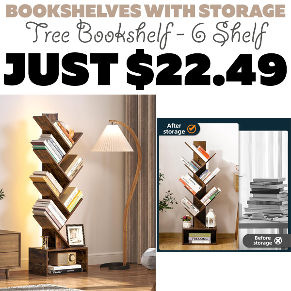 Tree Bookshelf - 6 Shelf Only $22.49 (Regularly $59.99)