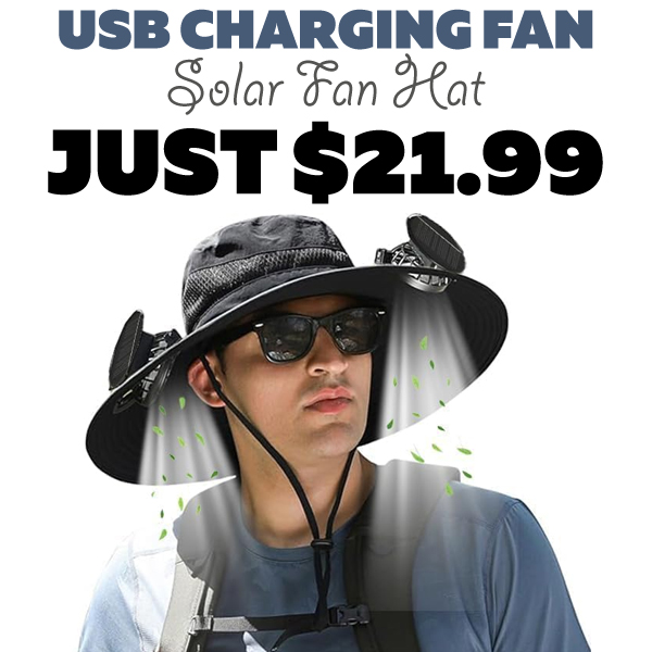 Solar Fan Hat Only $21.99 (Regularly $29.98)