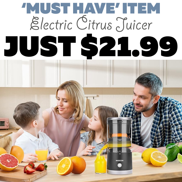 Electric Citrus Juicer Only $21.99 (Regularly $39.99)