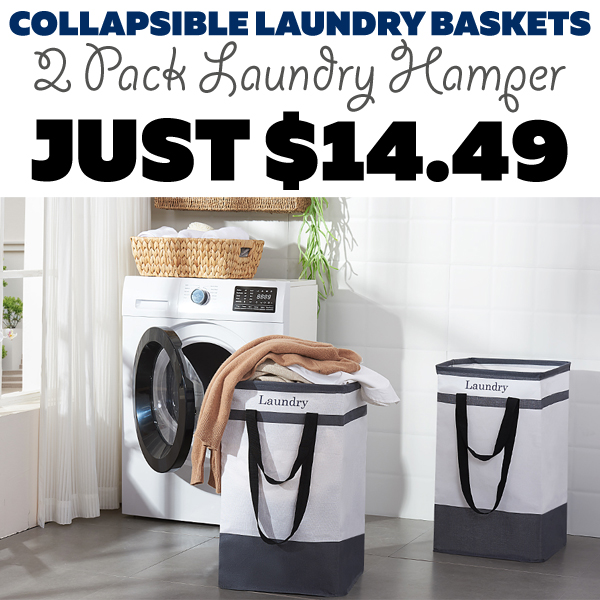 2 Pack Laundry Hamper Only $14.49 (Regularly $28.99)