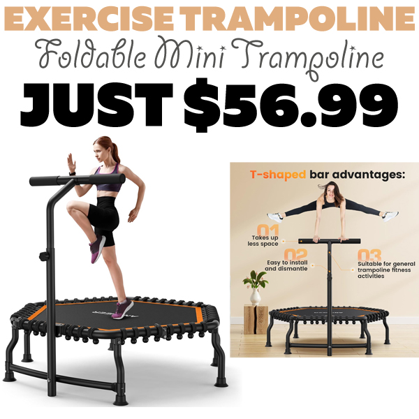Foldable Mini Trampoline Only $56.99 (Regularly $94.99)