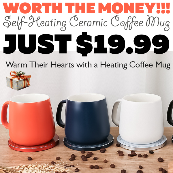 Self-Heating Ceramic Coffee Mug Only $19.99 (Regularly $39.99)