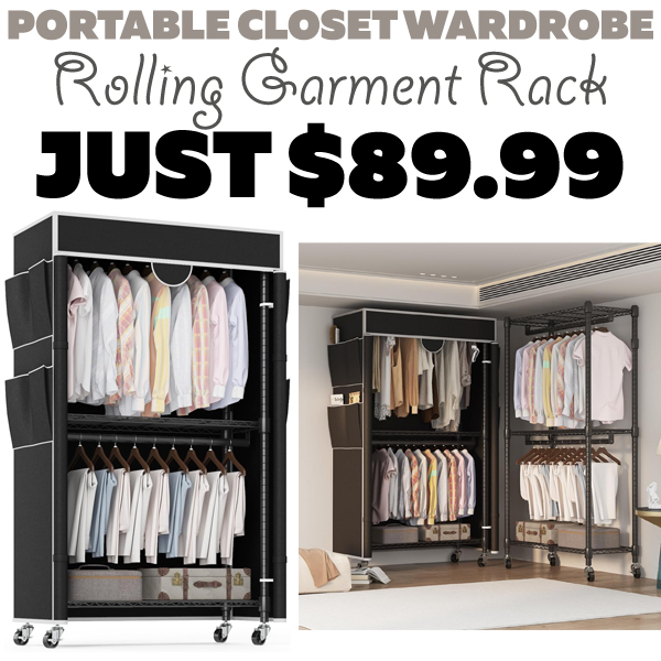Rolling Garment Rack Only $89.99 (Regularly $119.99)
