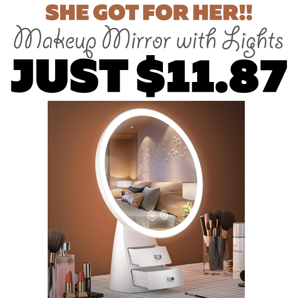 Makeup Mirror with Lights Only $11.87 (Regularly $36.99)