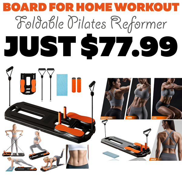 Foldable Pilates Reformer Only $77.99 (Regularly $128.73)