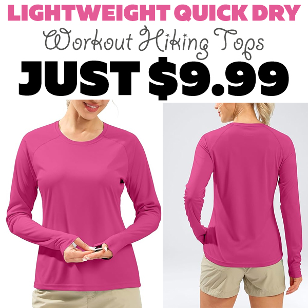 Workout Hiking Tops Only $9.99 (Regularly $19.99)