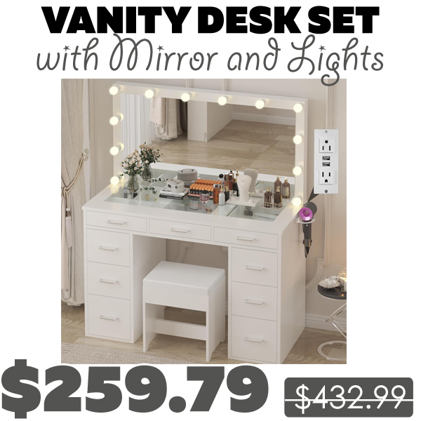 Vanity Desk Set Only $259.79 (Regularly $432.99)