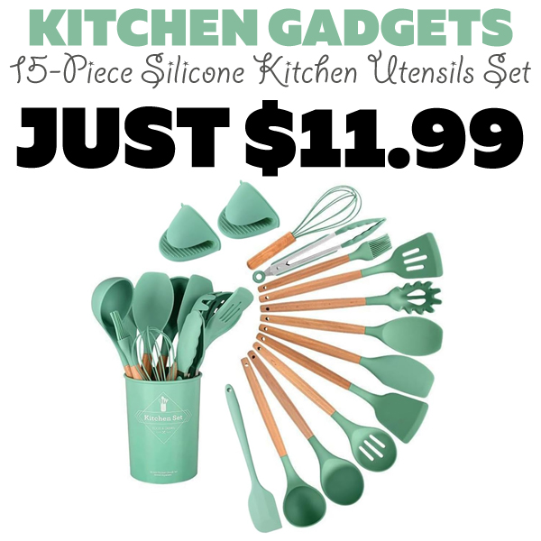 15-Piece Silicone Kitchen Utensils Set Only $11.99 (Regularly $23.99)
