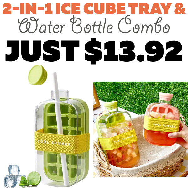 2-in-1 Ice Cube Tray & Water Bottle Combo Only $13.92 (Regularly $19.89)