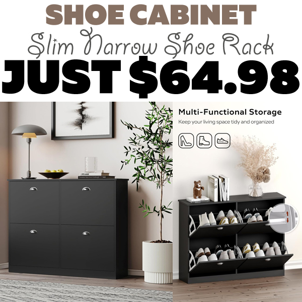 Slim Narrow Shoe Rack Only $64.98 (Regularly $159.99)