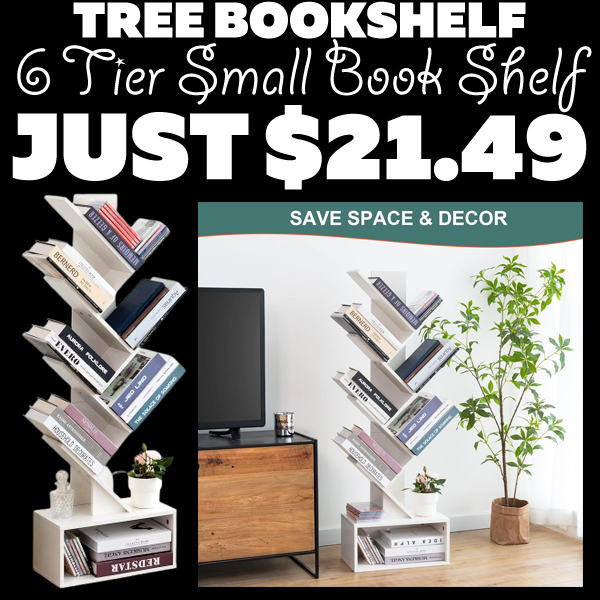 6 Tier Small Book Shelf Only $21.49 (Regularly $49.99)