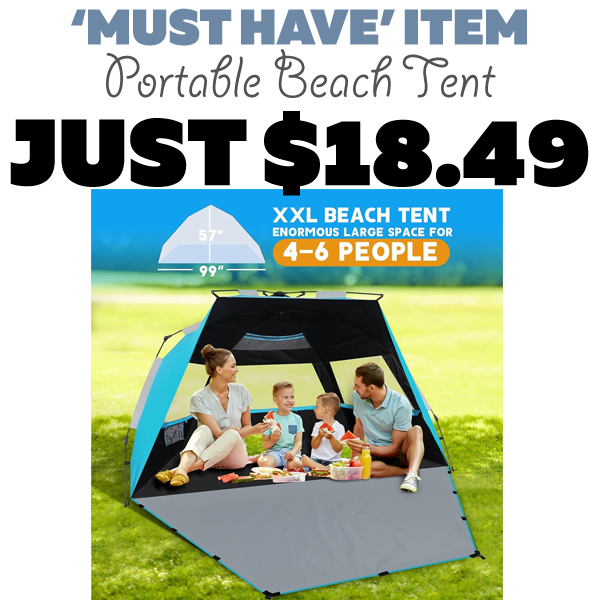 Portable Beach Tent Only $18.49 (Regularly $89.99)