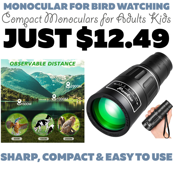 Compact Monoculars for Adults Kids Only $12.49 (Regularly $99.99)
