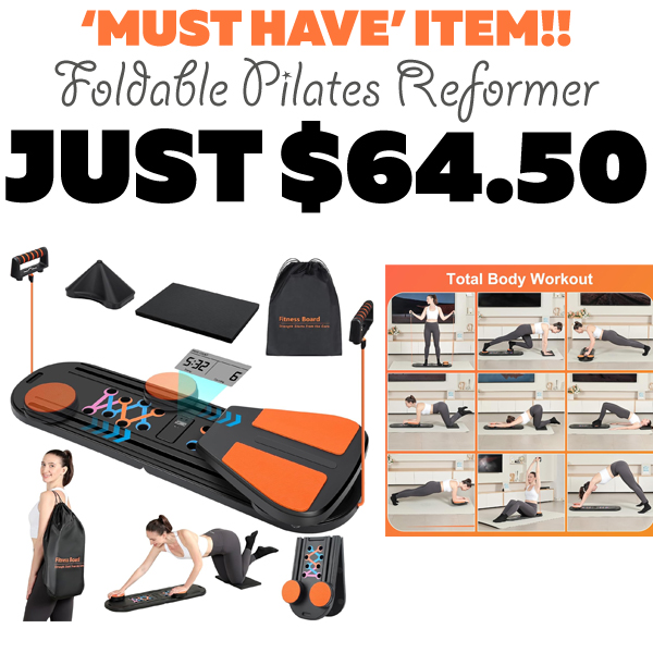 Foldable Pilates Reformer Only $64.50 (Regularly $129)