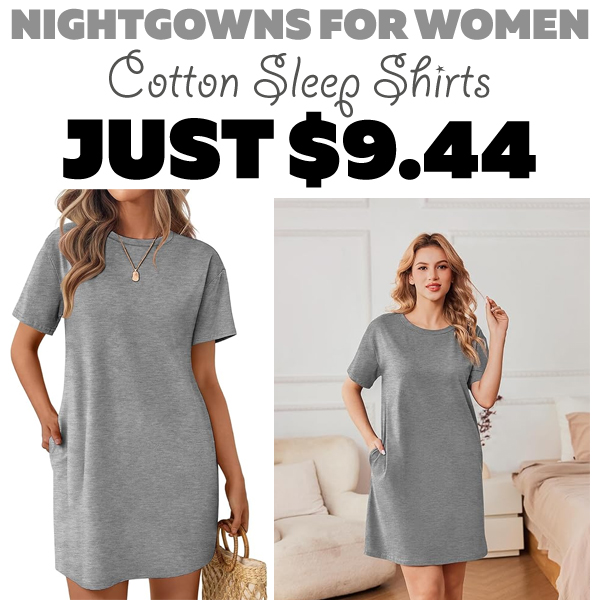 Cotton Sleep Shirts Only $9.44 (Regularly $14.99)