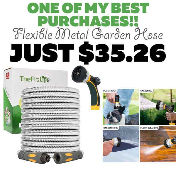 Flexible Metal Garden Hose Only $35.26 (Regularly $55.98)