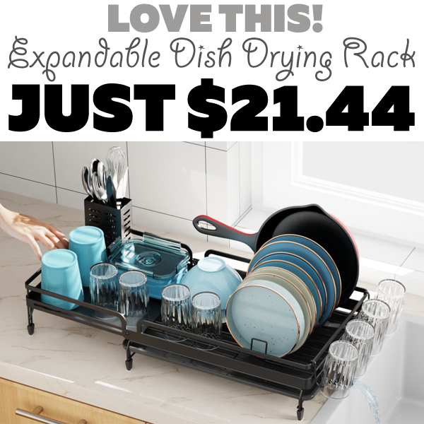 Expandable Dish Drying Rack Only $21.44 (Regularly $38.99)