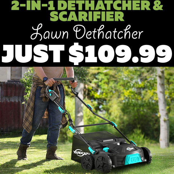 2-in-1 Dethatcher & Scarifier Only $109.99 (Regularly $219.99)
