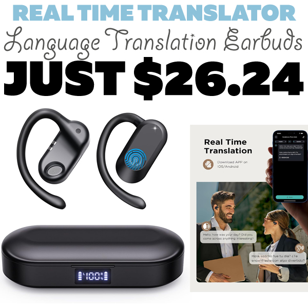 Language Translation Earbuds Only $26.24 (Regularly $69.99)