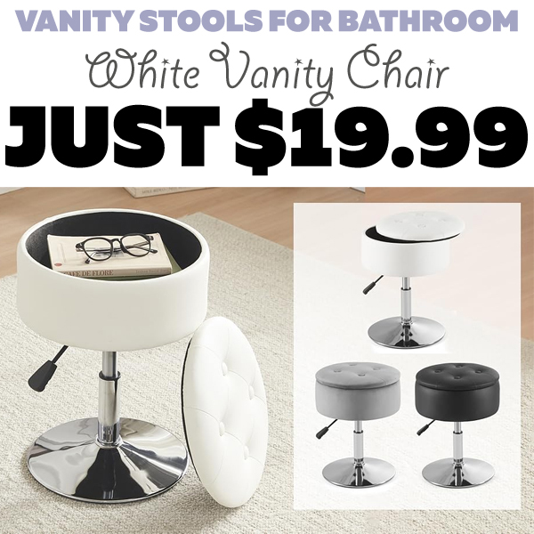 White Vanity Chair Only $19.99 (Regularly $39.99)