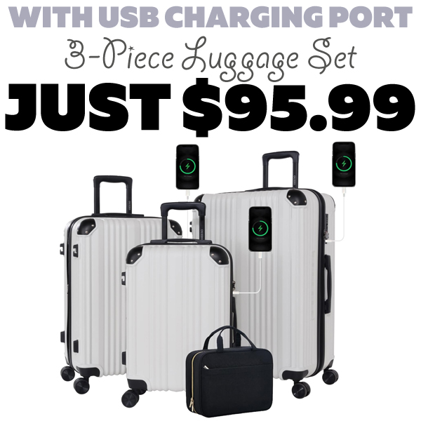 3-Piece Luggage Set Only $95.99 (Regularly $229.99)