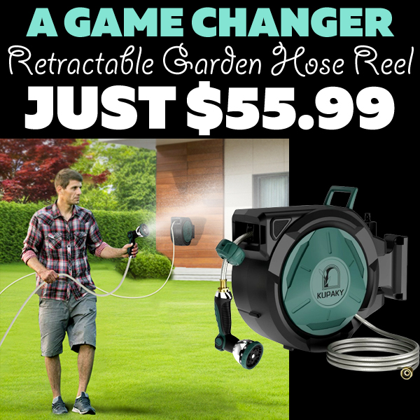 Retractable Garden Hose Reel Only $55.99 (Regularly $159.99)