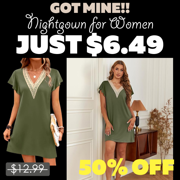Nightgown for Women Only $6.49 (Regularly $12.99)