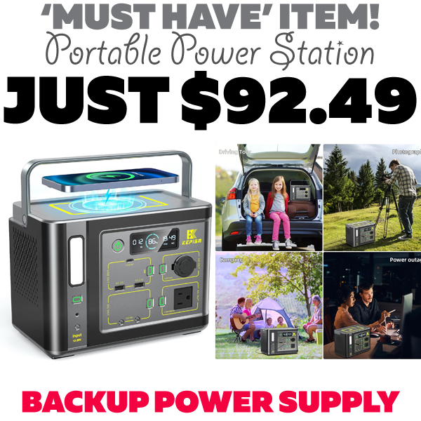 Portable Power Station Only $92.49 (Regularly $369.99)