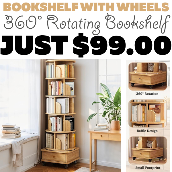 360° Rotating Bookshelf Only $99 (Regularly $199)